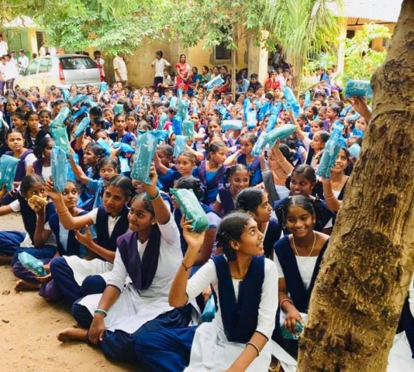 menstruation awareness and sanitary pads distribution